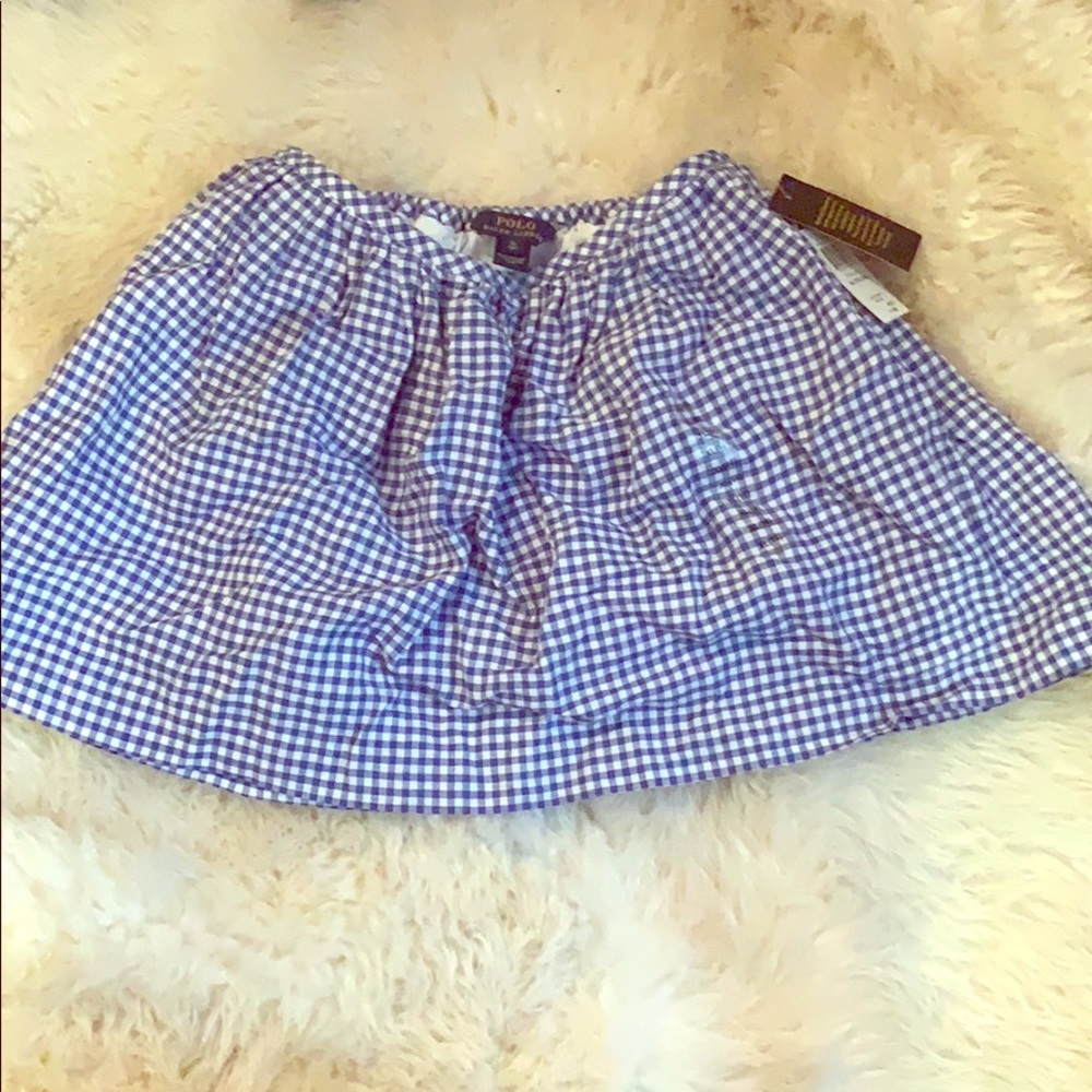 Polo Ralph Lauren Blue Gingham Skirt